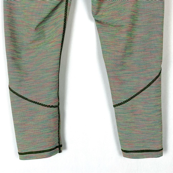 Zella Neon Striped Crop Leggings - Medium - Picture 9 of 13